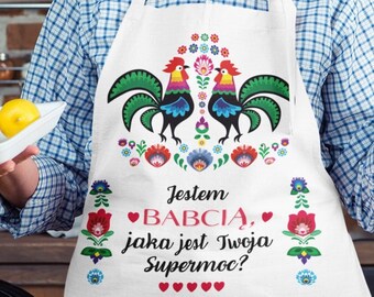 I Am Babcia What Is Your Superpower Apron, Babcia Apron, Babcia Gift, Polish Heritage, Gift For Babcia, Polish Grandma, Apron For Babcia
