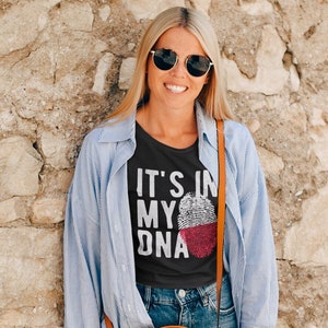 It&#39;s In My DNA Polish Flag Fingerprint Short-Sleeve Unisex T-Shirt, Polish T-shirt, Polish Pride Flag T-shirt, Poland Shirt, Gift For Polish