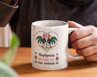 Najlepsza Babcia Na Świecie White Glossy Mug, Babcia Mug, Babcia Gift, Gift For Babcia, Polish Grandma, Polish Grandmother, Babcia Christmas