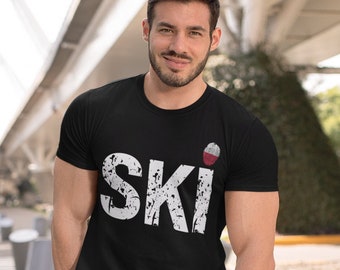 Polish Heritage T-Shirt SKI With Polish Flag Fingerprint, Polish Pride T-shirt, Polish Surname SKI t-shirt, Polish American,Polish Genealogy