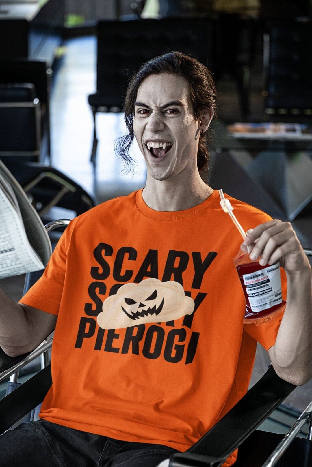 Scary Pierogi Halloween Pierogi Costume Men's Tee Etsy