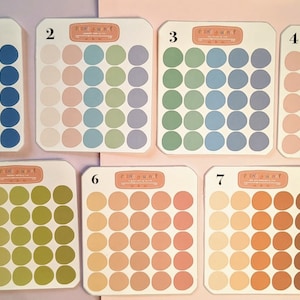 Feuille d’autocollants de cercle irrégulier | 7 couleurs, finition mate | Autocollants Bullet Journal, Autocollants de journalisation, Autocollants Déco