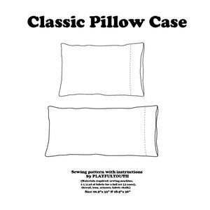 Pillow Case PDF Sewing Pattern Classic