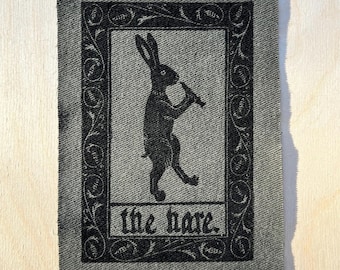 The Hare Linocut Sew-on Patch
