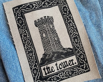 The Tower Linocut Sew-on Patch