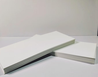 100 blanco kaarten van 3,75 x 8,75 cm | Wit karton | Notities | Index | Kunst | ATC | ACEO | Papierknutselwerk | Scrapbooking | Archivering