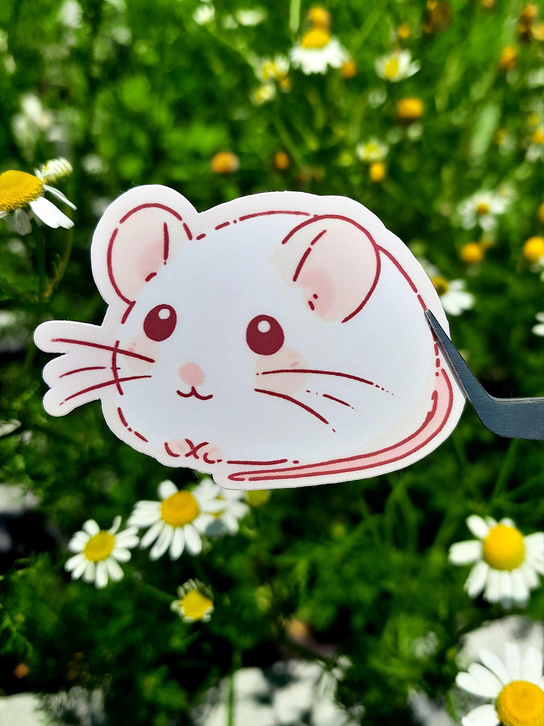 Cute Mouse Vinyl Sticker | Waterproof Water-resistant Stickers | for ...
