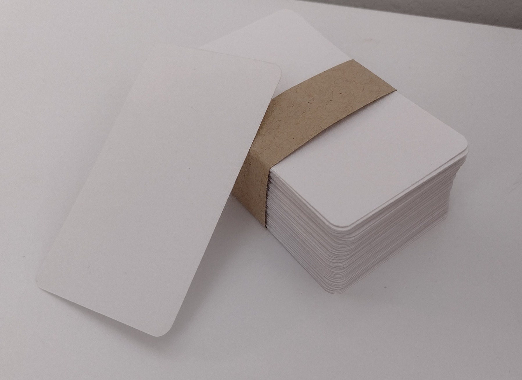 100 2" X 3" Card Blanks | White Cardstock | Notes | Index | Business ...