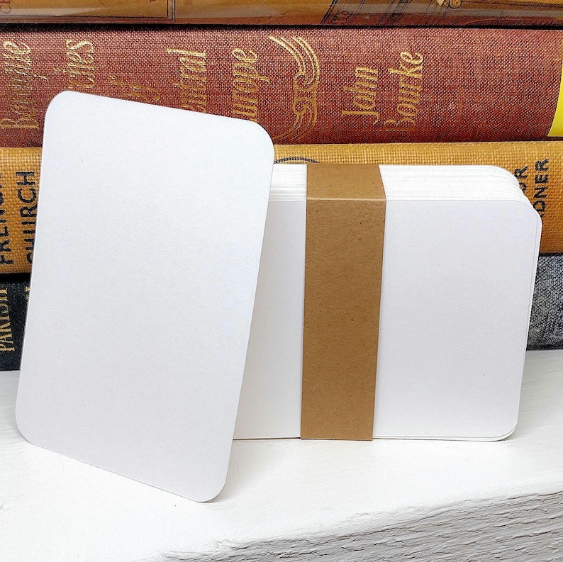 100 2.5 X 3.5 Card Blanks | White Cardstock | Notes | Index | Business ...