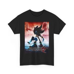 Shadow The Hedgehog Unisex Heavy Cotton Tee - Sonic Video Game Fan Apparel, Gamer Shirt, Retro Gaming Gift, Sega Character Clothing, Graphic