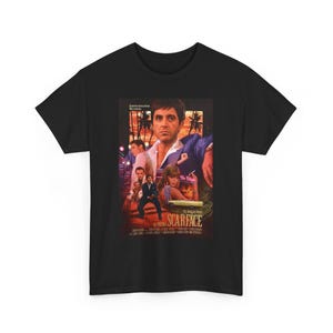 Scarface Unisex Heavy Cotton Tee, Tony Montana Shirt, Gangster Movie Fan Gift, Graphic Tee, Retro 80s Shirt, Hip Hop Tee
