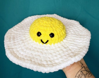 Fried Egg Plushie - Crochet Toy