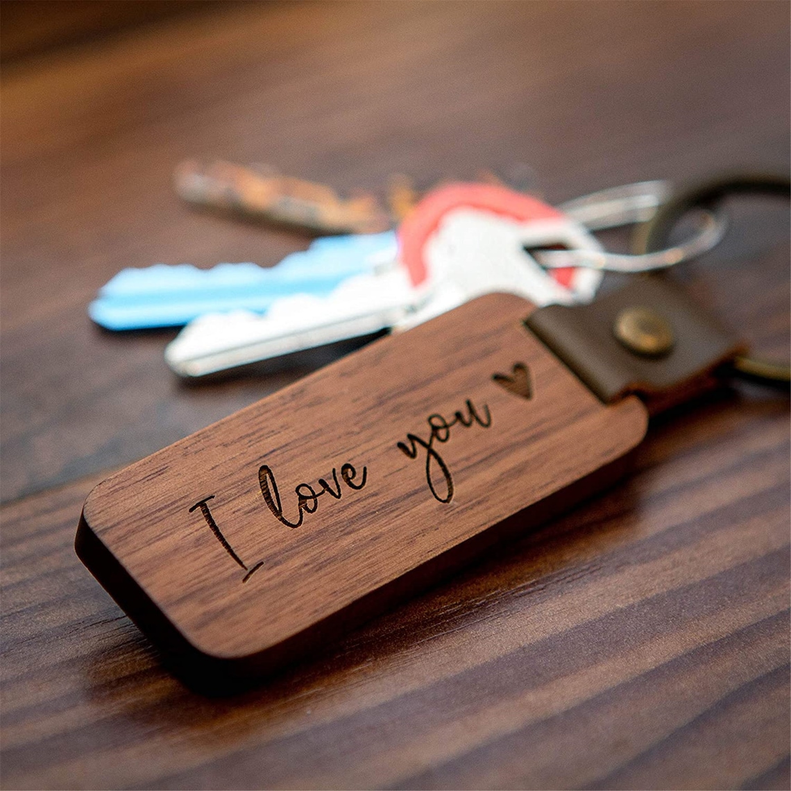 Handmade DIY wooden keychain Etsy