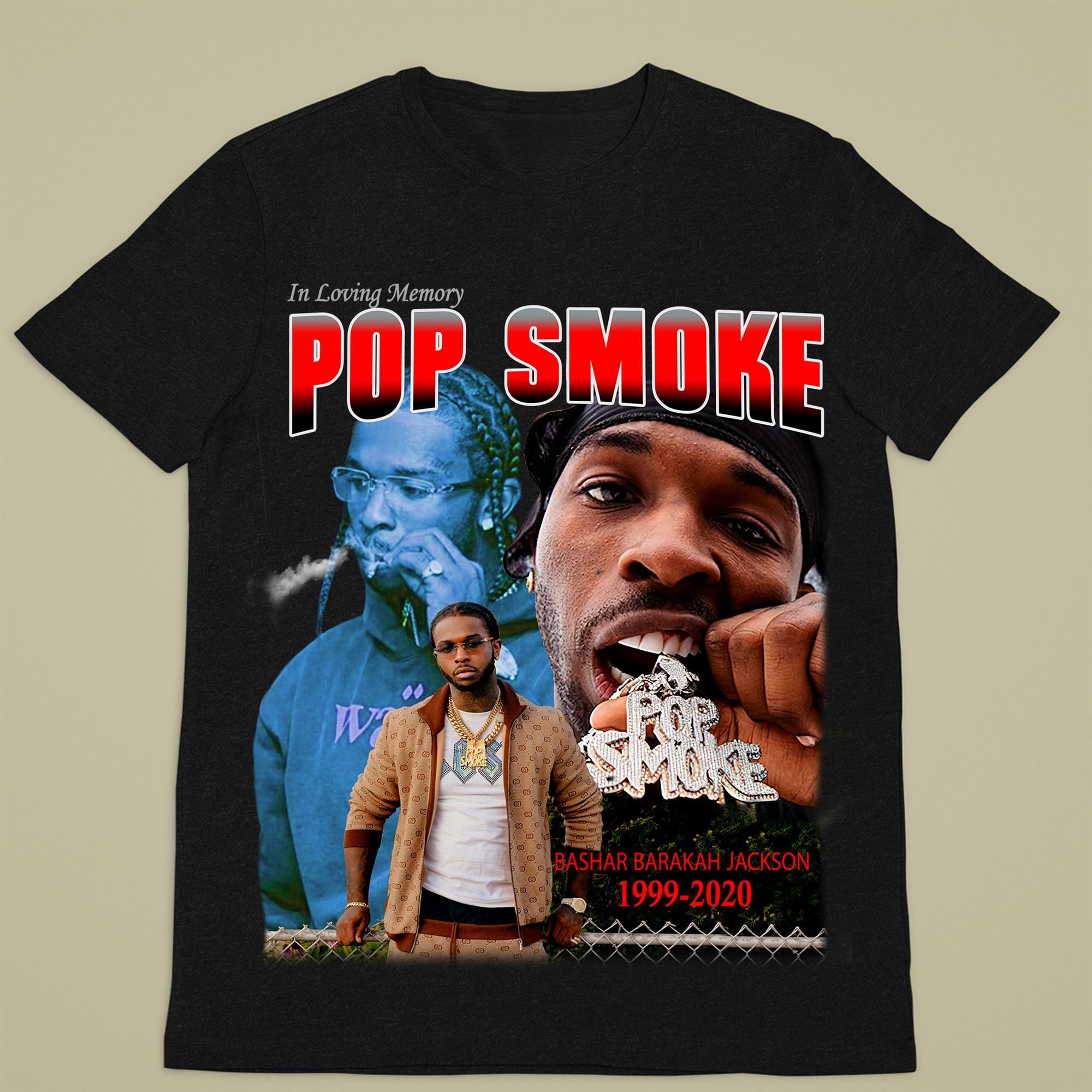 Pop Smoke Tshirt Vintage Pop Smoke Hip Hop Rapper Love For Etsy