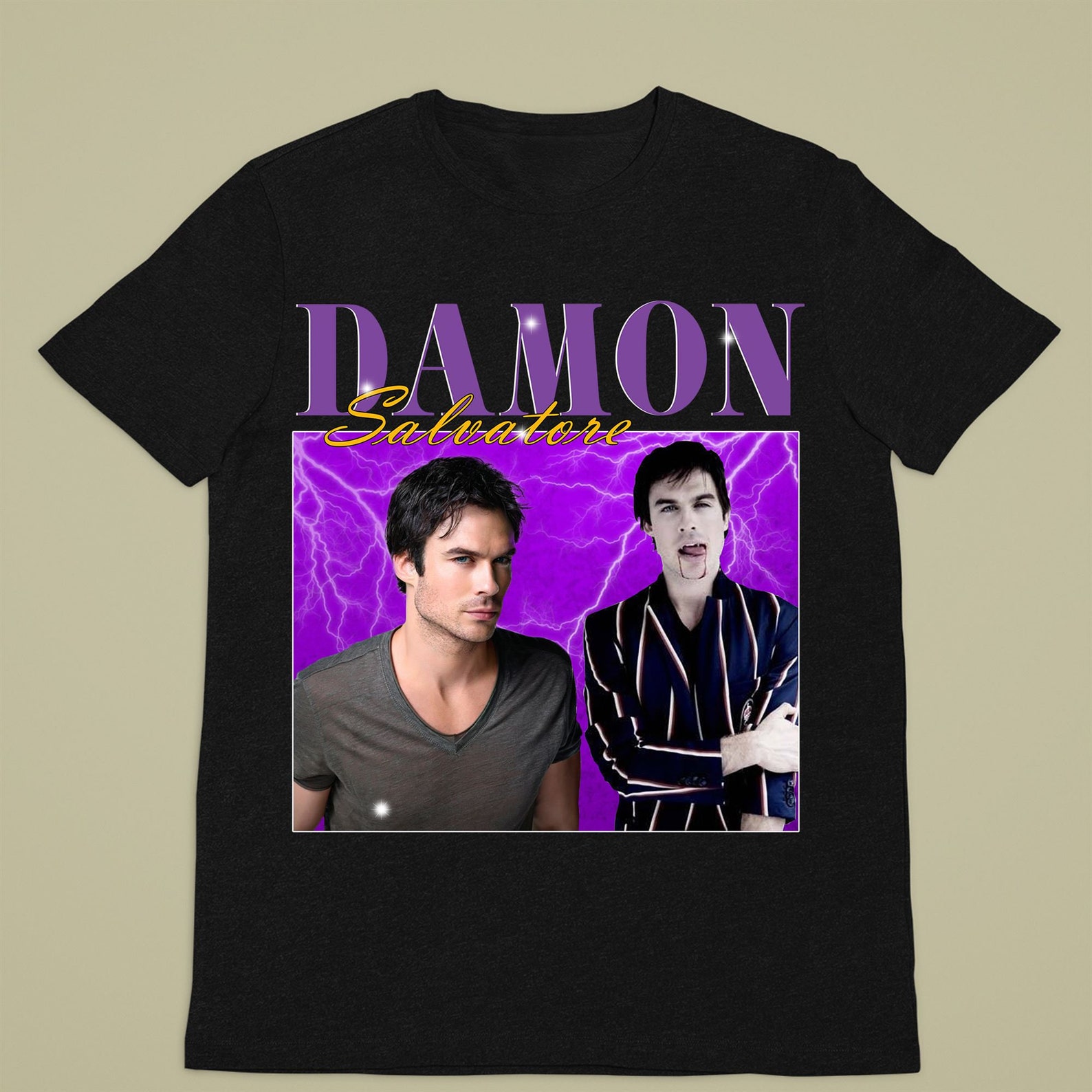 Damon Salvatore TShirt Damon Salvatore Vintage Retro T Shirt Etsy