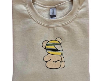 Formula One Driver Special Helmet Bear Embroidered Sweatshirt Various Designs
