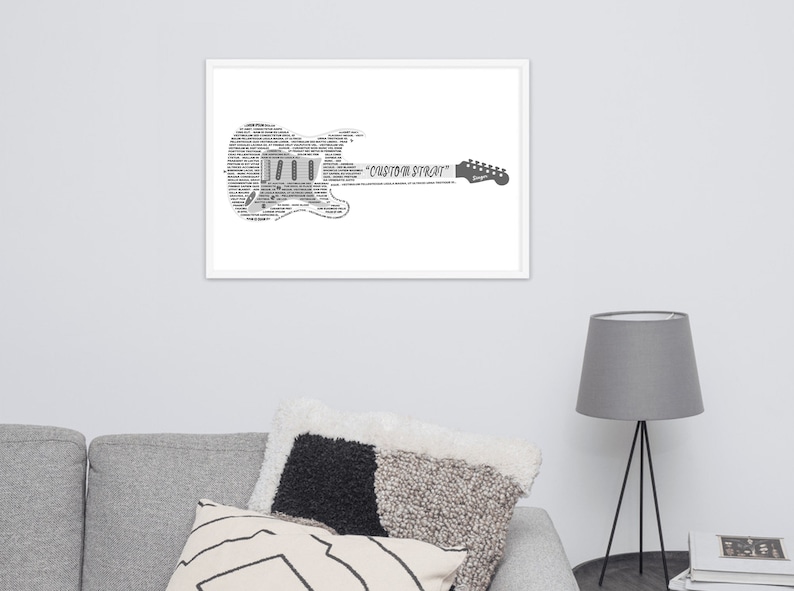 Custom Song Lyrics Electric Guitar Strat Version .v3 Any Song Lyrics Song Lyrics SVG image 10