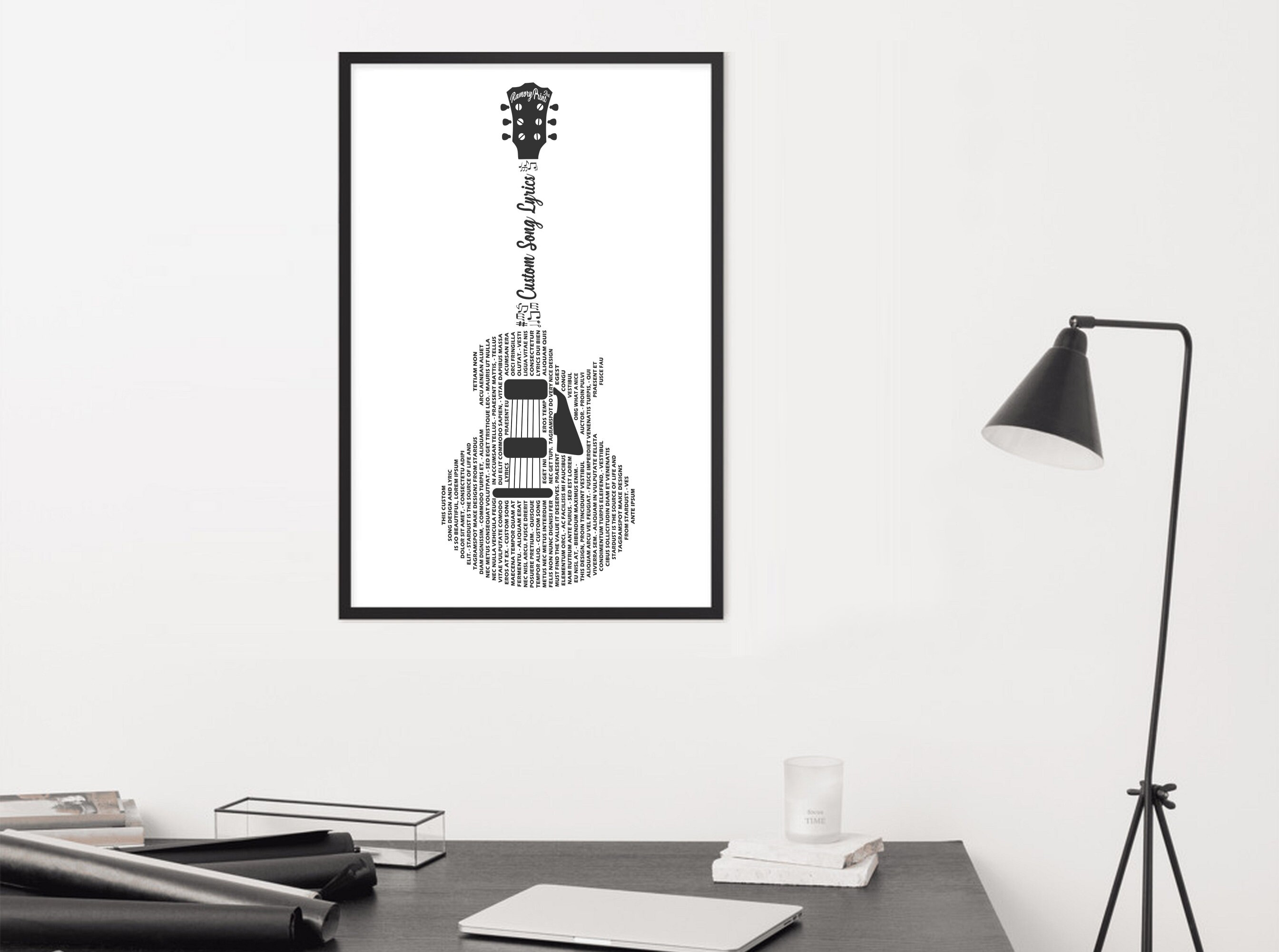 Custom Song Lyrics Electric Guitar Version .v2 Song Lyrics Etsy