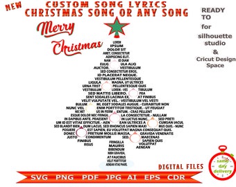 Christmas Song Lyrics or for Any Song | Song Lyrics SVG