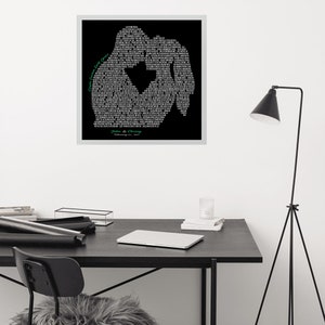Couple Silhouette Custom Any Song Lyrics Print SVG, Anniversary Gift Digital Files, Wedding Song Wall Art imagen 5