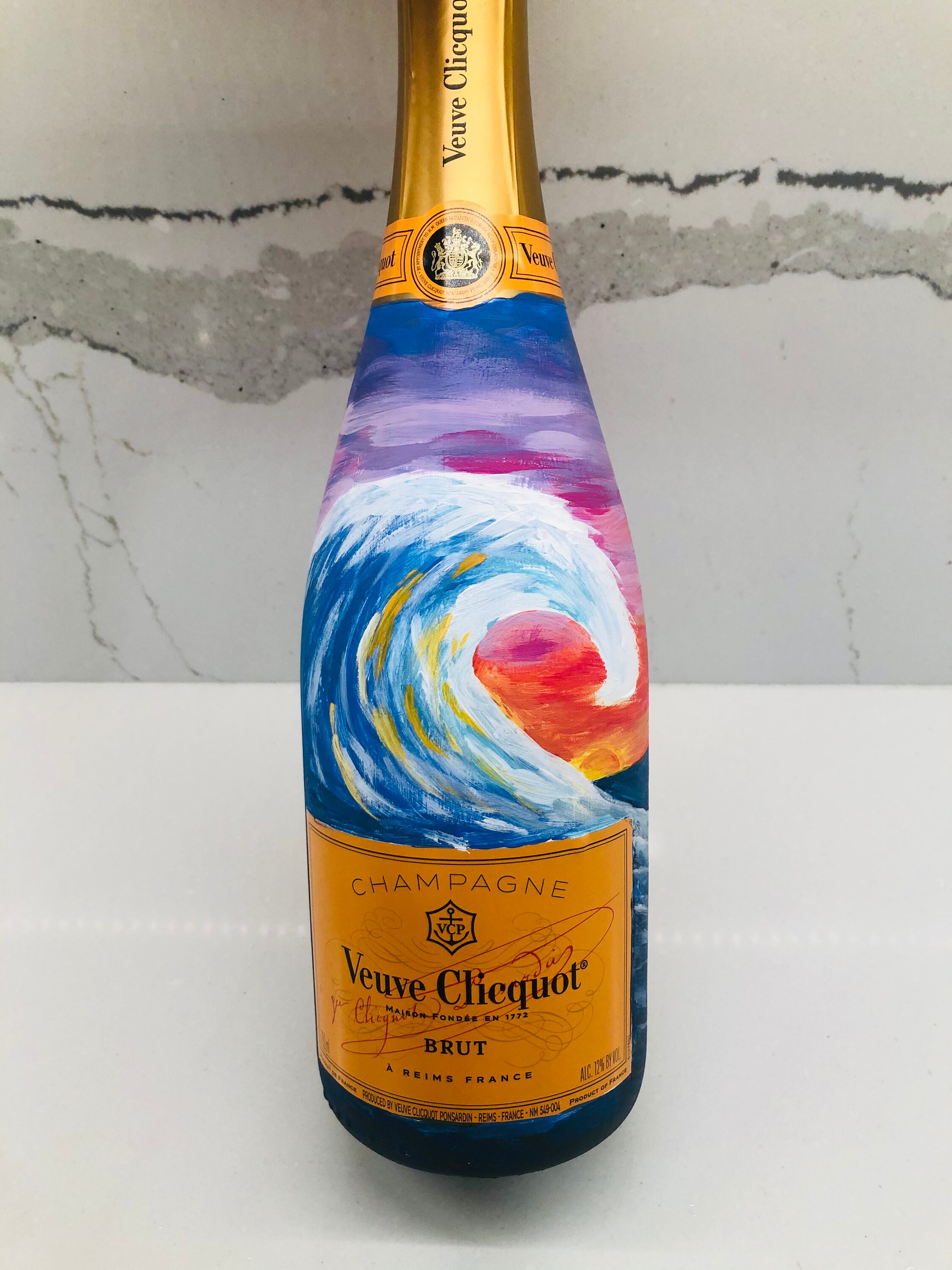 Custom painted Veuve Clicquot bottle Etsy