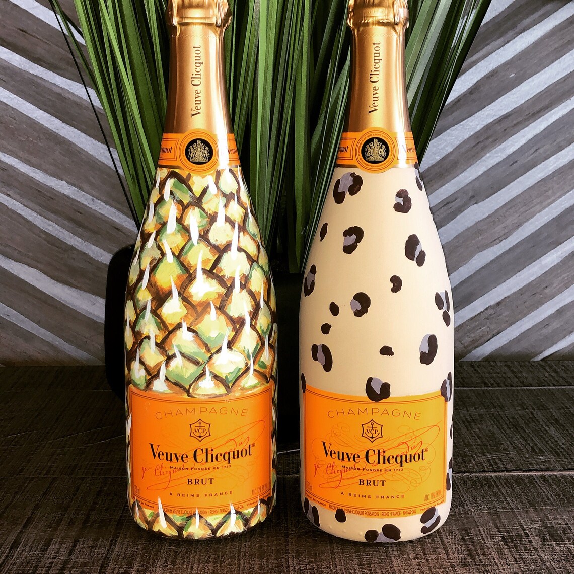Custom painted Veuve Clicquot bottle Etsy