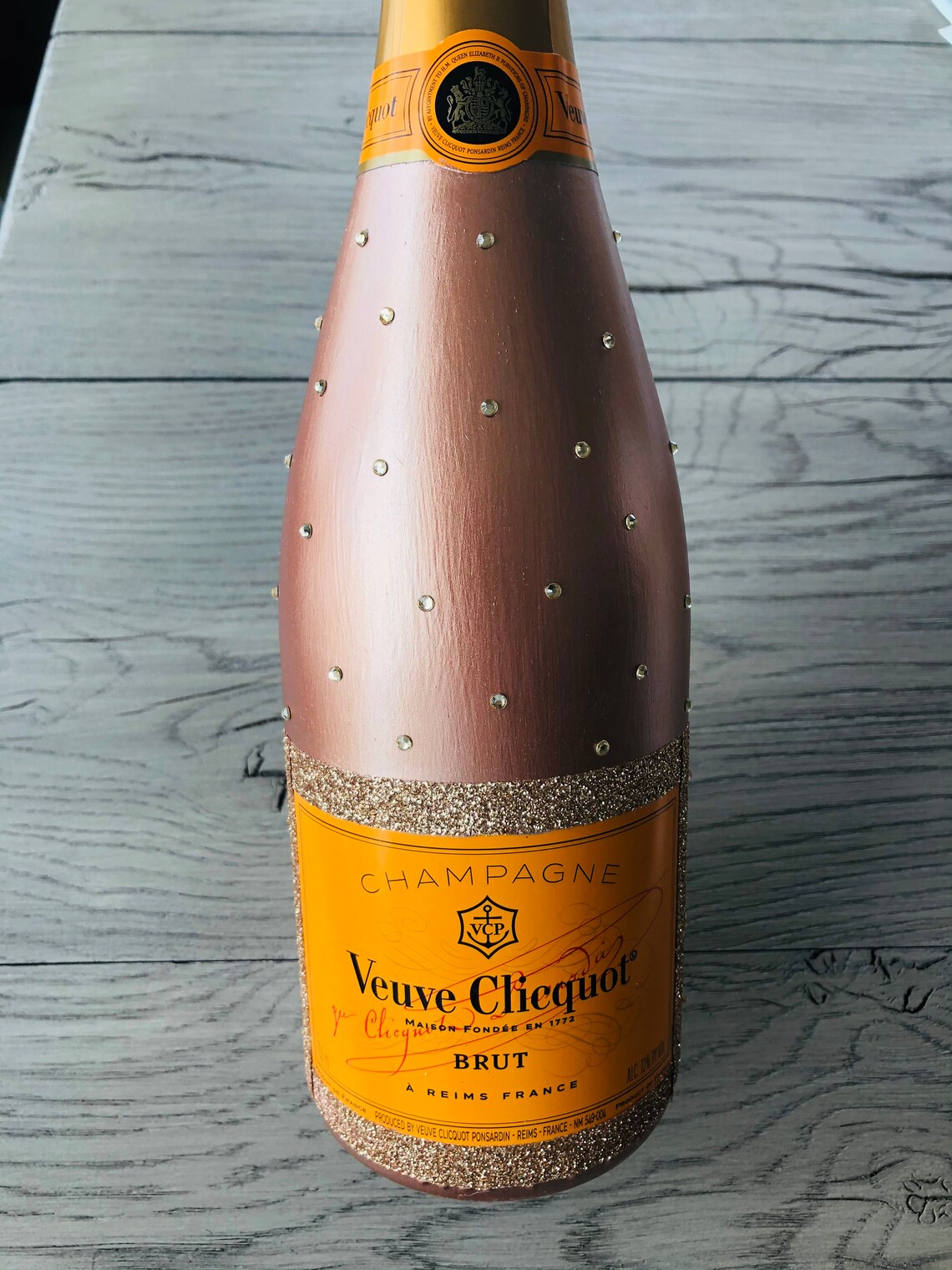 Custom painted Veuve Clicquot bottle Etsy
