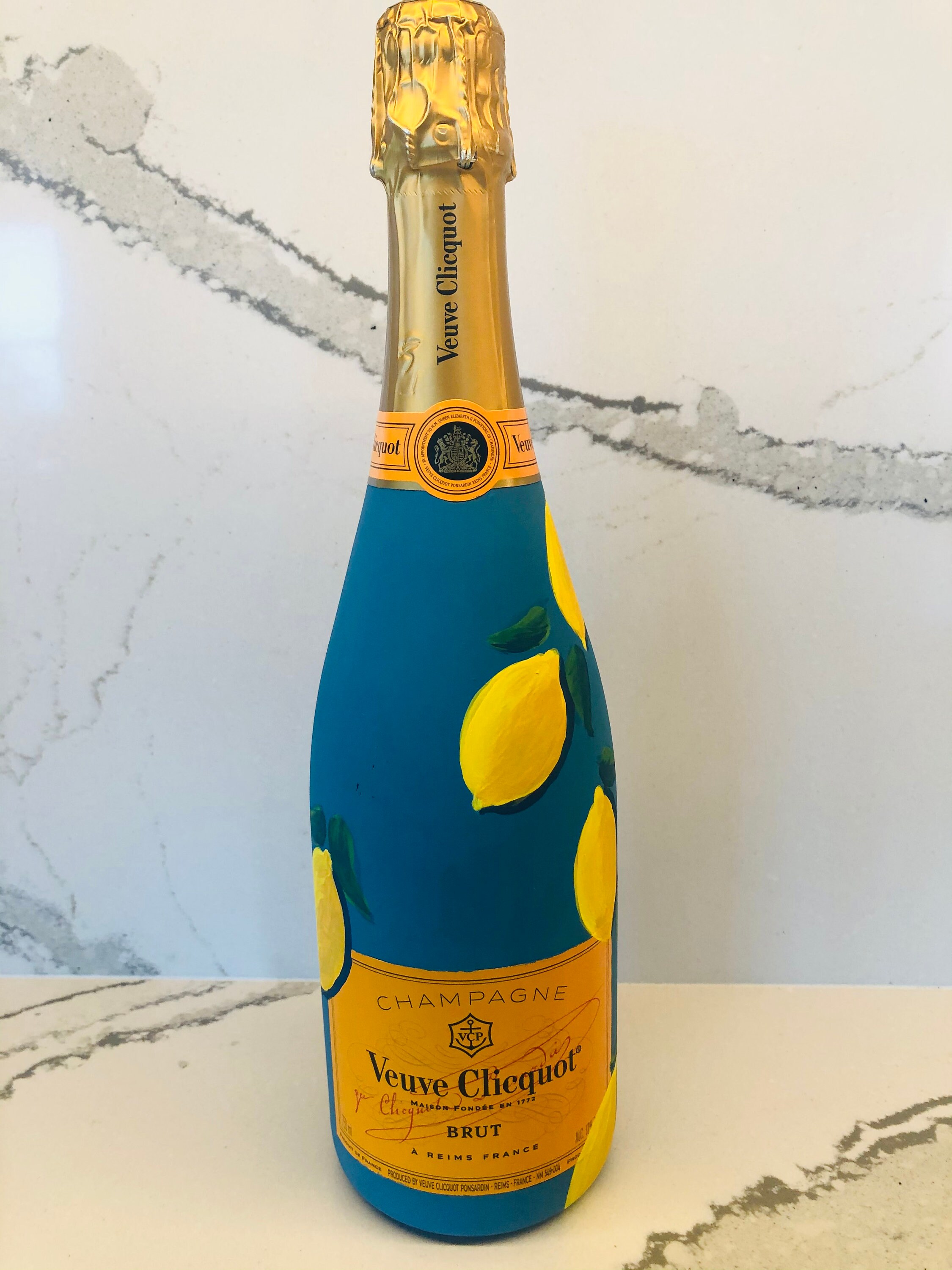 Custom painted Veuve Clicquot bottle Etsy