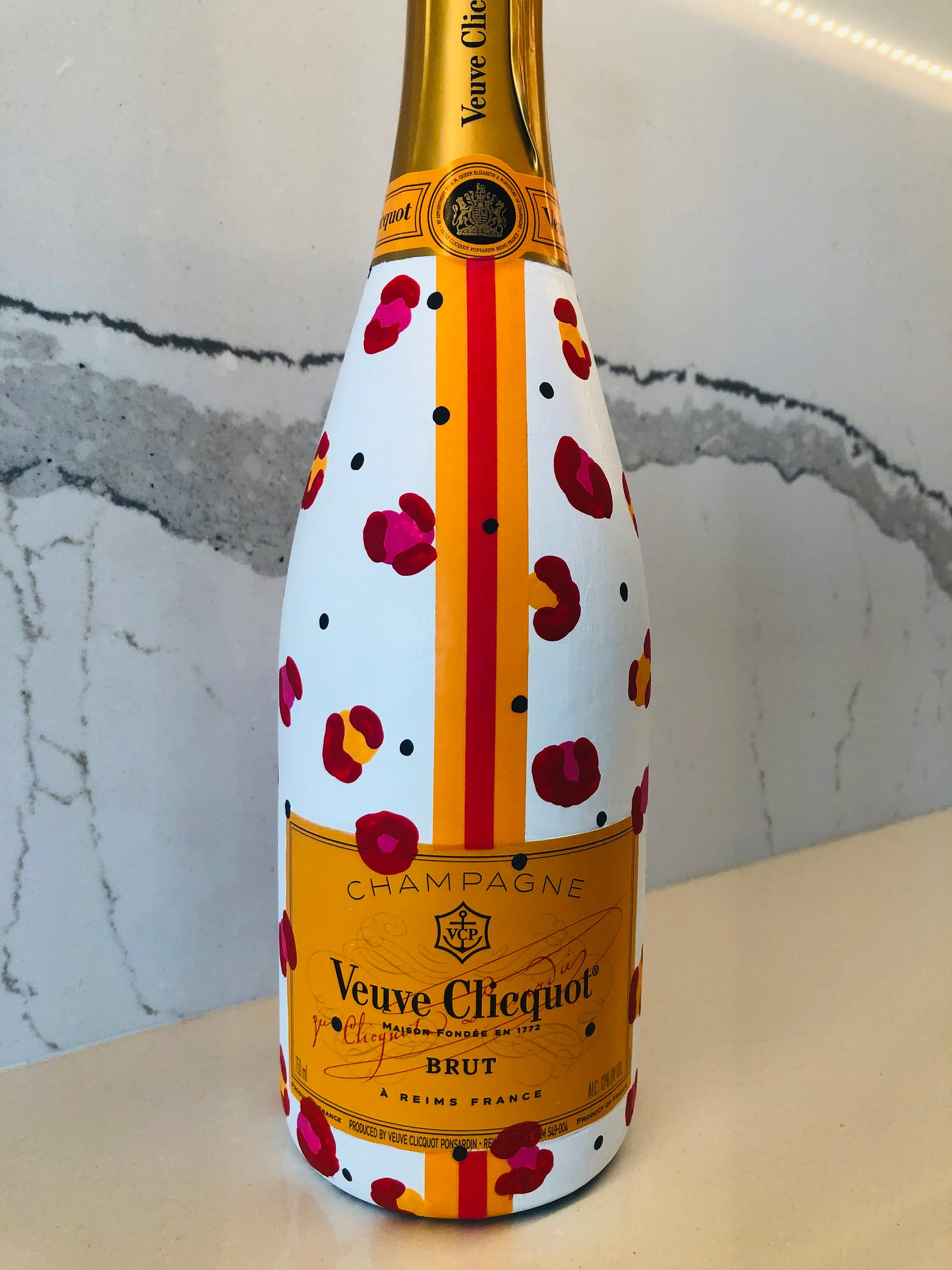 Custom painted Veuve Clicquot bottle Etsy