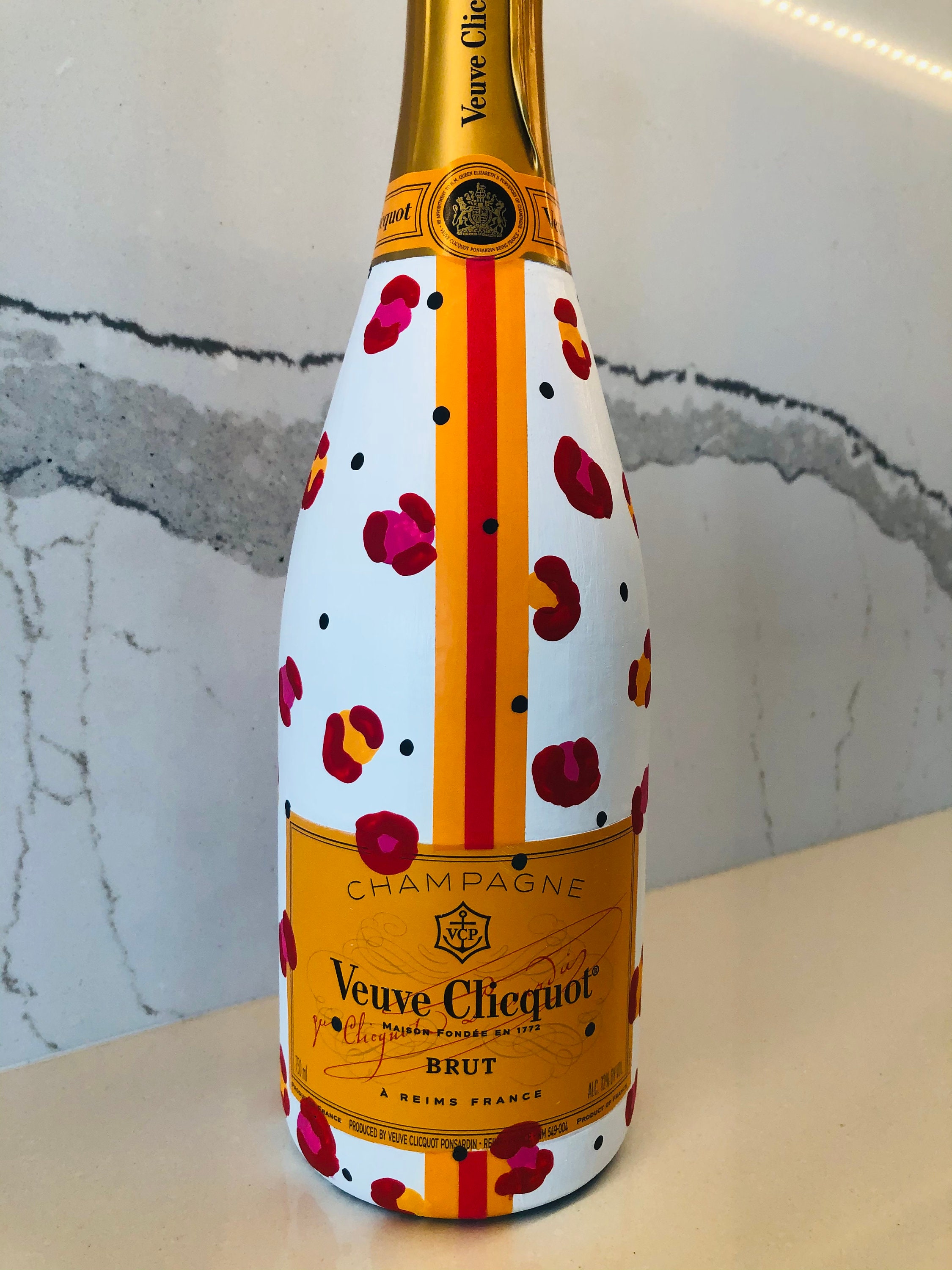 Custom painted Veuve Clicquot bottle Etsy