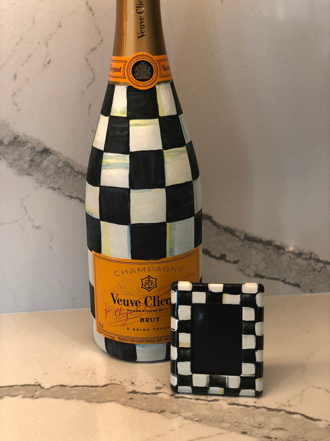 Custom painted Veuve Clicquot bottle Etsy