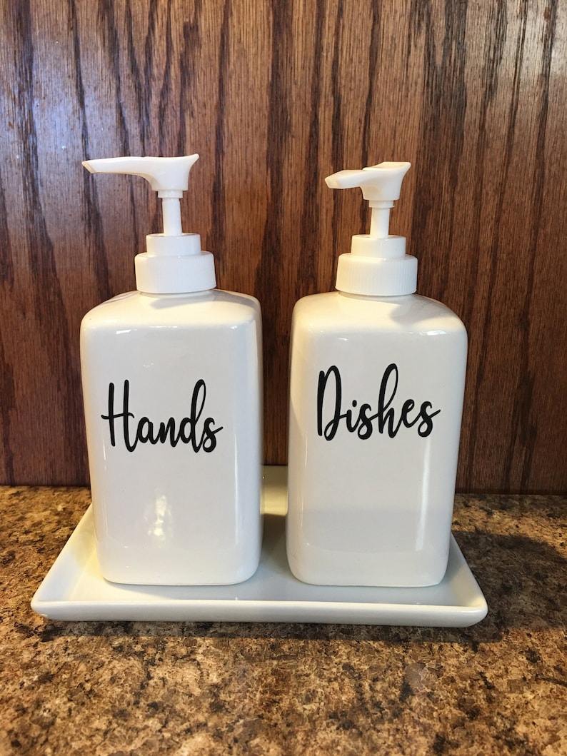 Vinyl Decal Set Hands and Dishes for Kitchen to Label Hand Etsy
