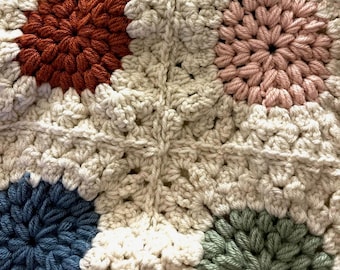 Sunburst Crochet Throw Blanket