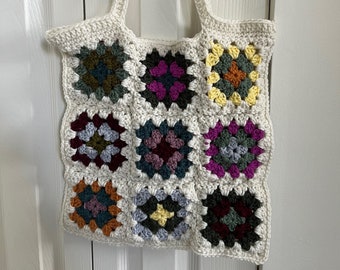 Granny Square Crochet Tote