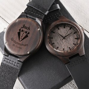 Personalized Engraved Watch for Groomsmen, Engraved Wrist Watch Groomsman Wedding Gift, Gifts for Wedding Party, Groomsman Gift Box,Best Man