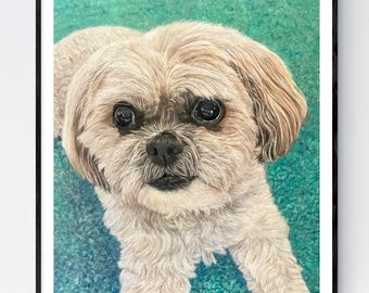 Impresión de Shih Tzu - Arte de Shih Tzu - Decoración de Shih Tzu - Arte mural de Shih Tzu - Póster de Shih Tzu - Dibujo de Shih Tzu - Regalos de Shih Tzu - Dibujo de Shih Tzu
