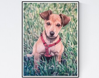 Arte Terrier - Impresión Terrier - Arte Terrier - Imagen Terrier - Jack Russel Terrier Mix - Regalos Terrier - Arte de pared Terrier