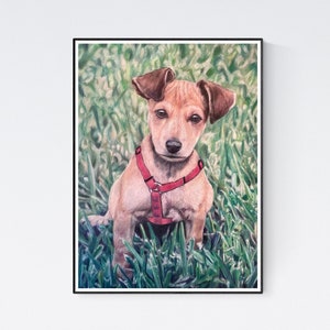 Terrier Art - Terrier Print - Terrier Artwork - Terrier Picture - Jack Russel Terrier Mix - Terrier Gifts - Terrier Wall Art
