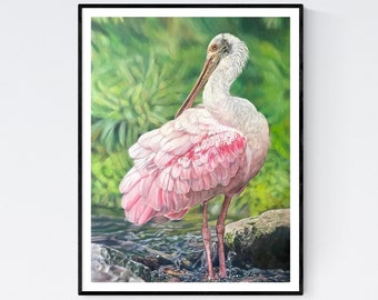 Arte de espátula - Impresión de arte de espátula - Decoración de espátula - Espátula rosa - Arte de pared de espátula - Pintura de espátula - Decoración de pared de espátula