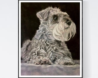 Schnauzer Print - Schnauzer Art - Schnauzer Poster - Schnauzer Gifts - Schnauzer Wall Art - Schnauzer Art Print - Schnauzer Giclee Print