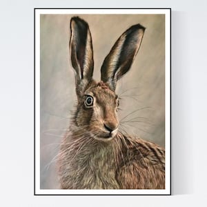 Hare Print - Rabbit Lover - Rabbit Wall Decor - Rabbit Gifts - Hare Art - Hare Artwork - Hare Wall Decor - Hare Wall Art - Hare Giclee Print