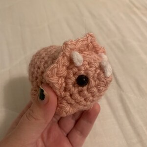 Mini Crochet Triceratops | Crochet Dinosaur | Amigurumi Dino