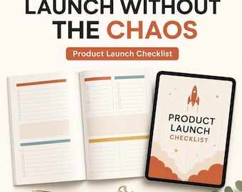 Product Launch Checklist PDF, 37-Page Printable Small Business Planner | Digital Download