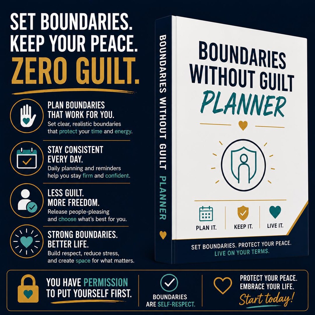 Boundary Setting Workbook Printable PDF – Stop People Pleasing Guide ...