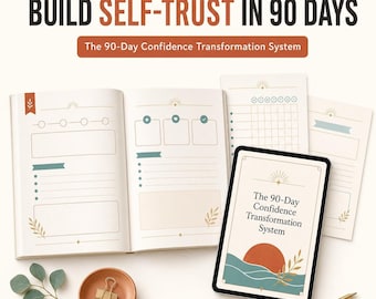 Self Improvement 90-Day Confidence Workbook PDF, 12-Week Guided Mindset Journal