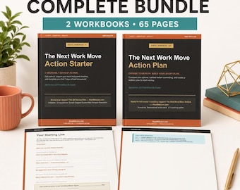Career Change Bundle | 65-Page Printable Workbook with 30-Day Planner