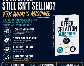 Offer Creation Blueprint Printable PDF – Irresistible Coaching Offer ...