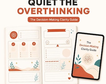 Analysis Paralysis Workbook PDF, 37-Page Decision Clarity Guide for Overthinking and Fatigue