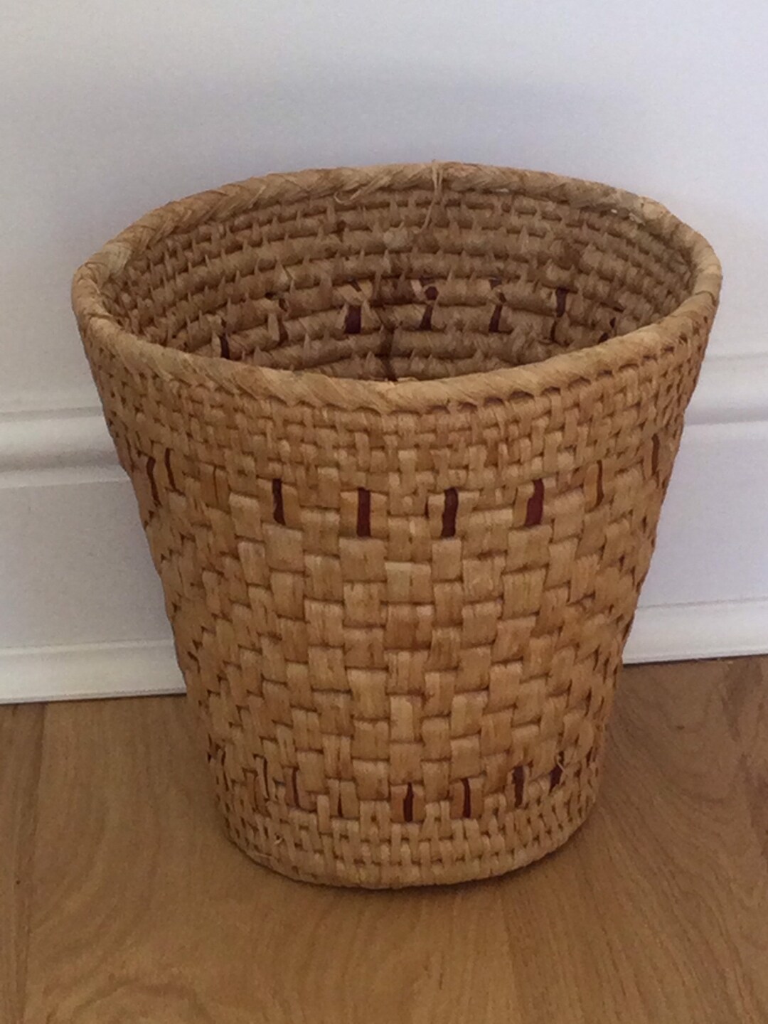 Wonderful Vintage Straw Planter/waste Paper Bin. for Indoor Etsy UK