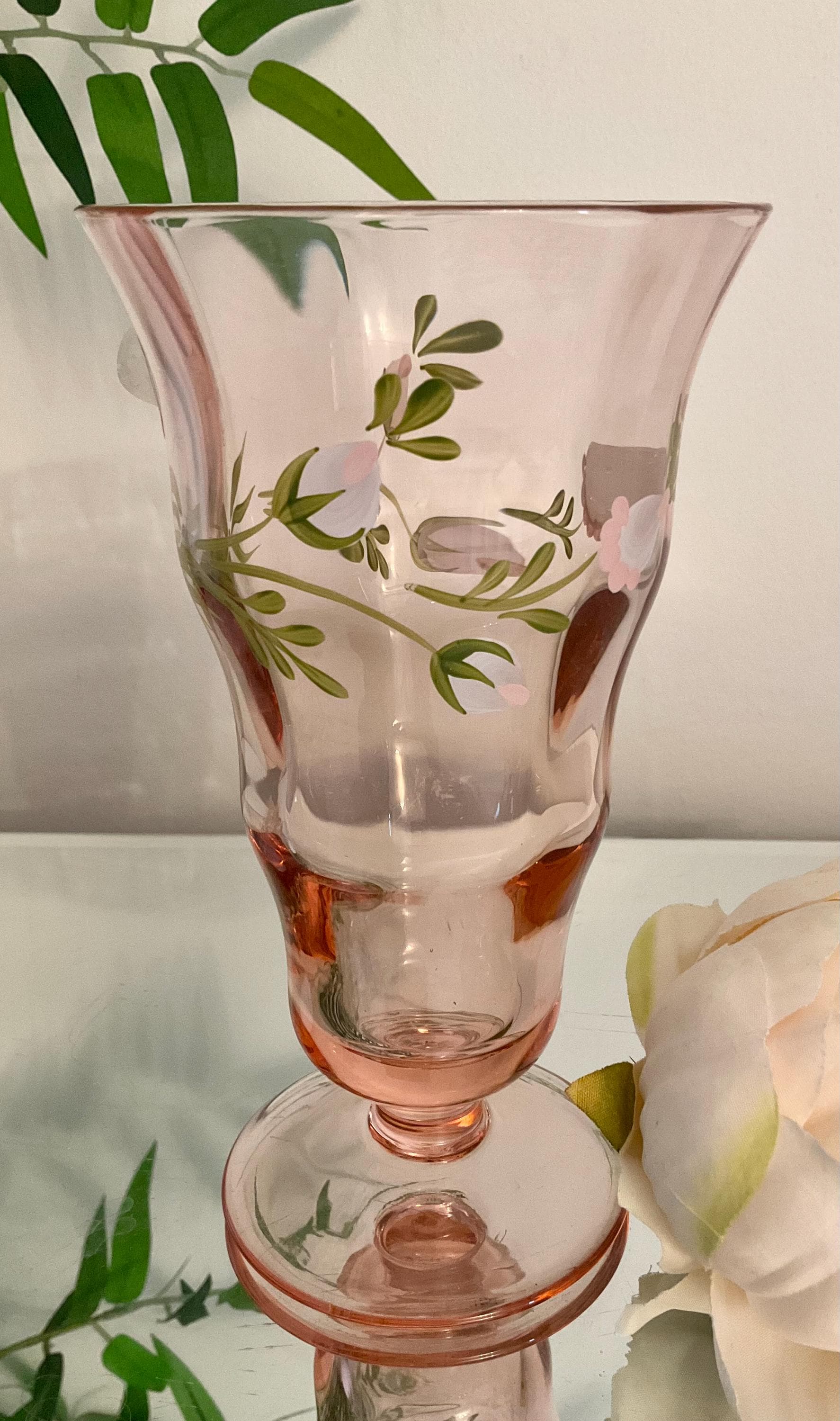 Laura Ashley Glass Vase - Etsy UK
